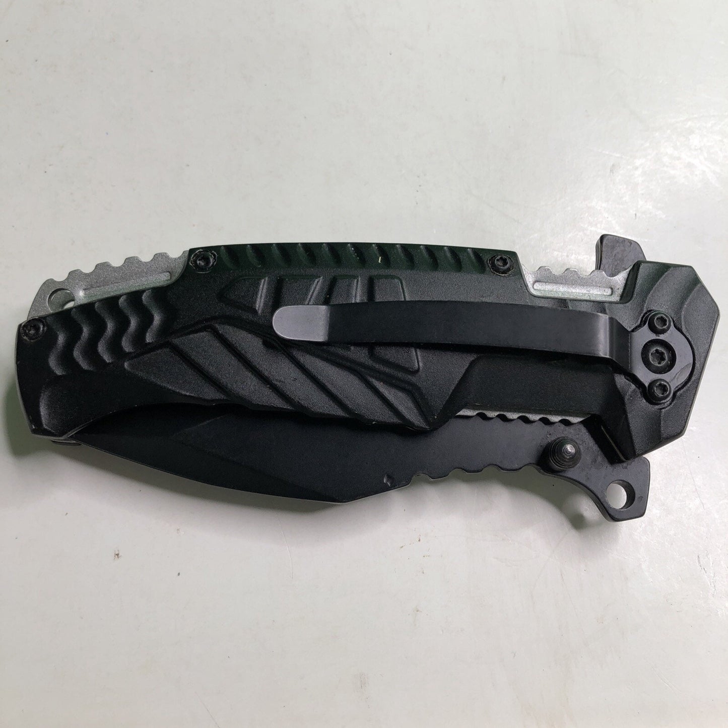 MTech POW/MIA A/O Folding Knife Black Stainless Blade Aluminium Handle MT-A944GY