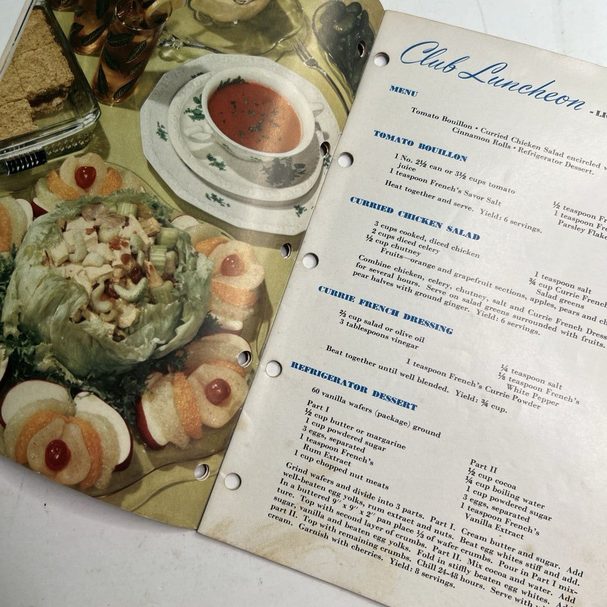 Seasoning Makes The Difference by Carol French Cookbook 1951 Recipes