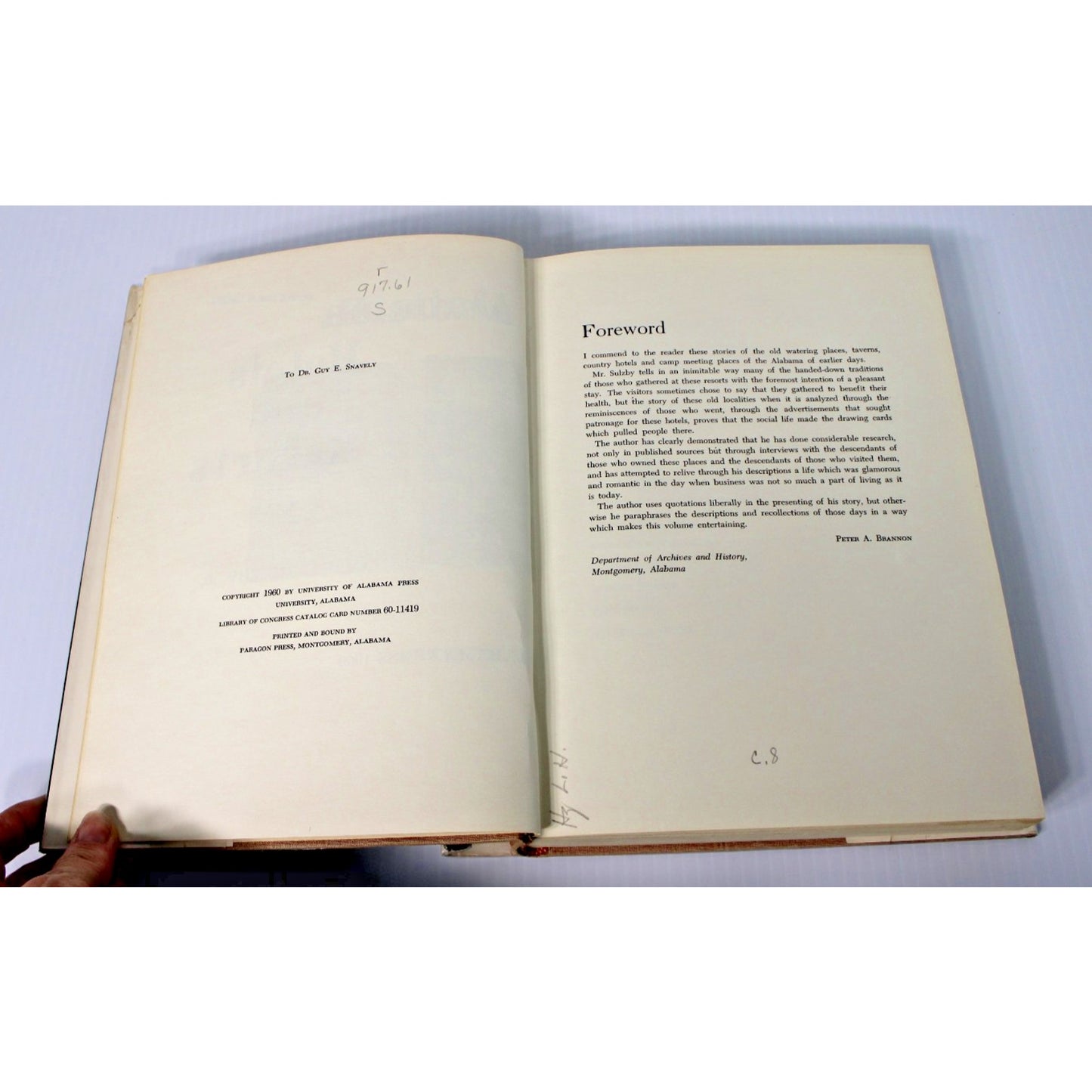 Rare Signed 1st Edition- Historic Alabama Hotels and Resorts- James Sulzby, 1960