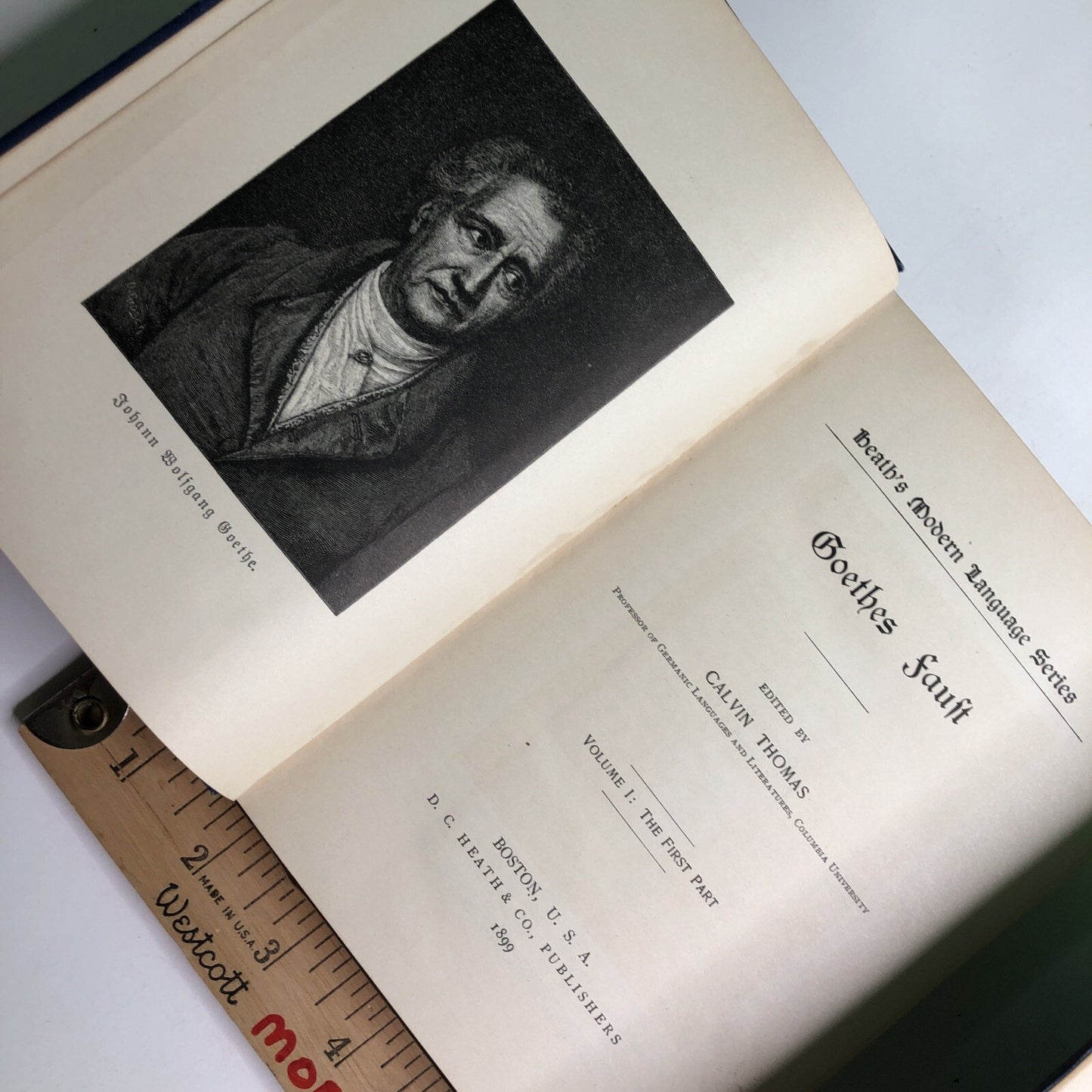 GOETHE'S FAUST PARTS I and II Edited By Calvin Thomas 1899 Hardcover
