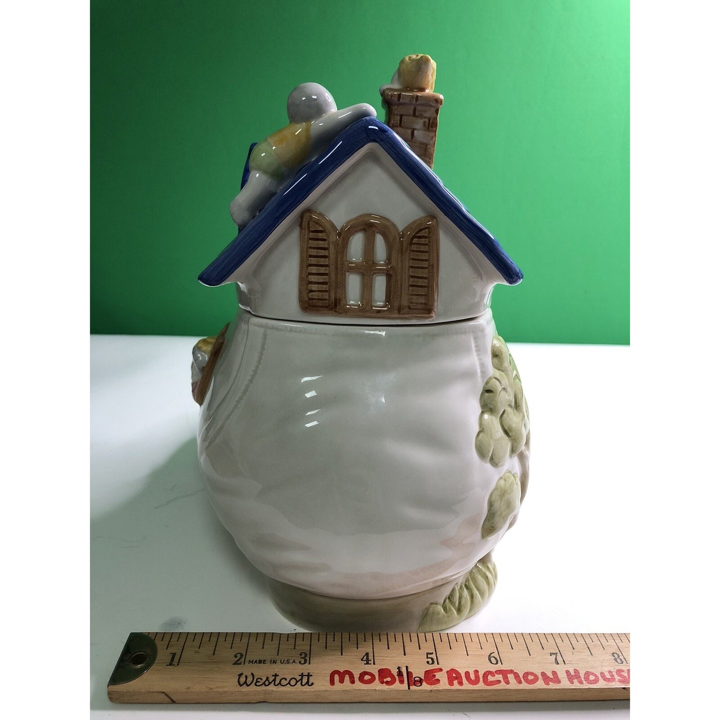 Vintage 1986 FITZ & FLOYD The Old Lady Who Lived in a Shoe COOKIE JAR Mint Large