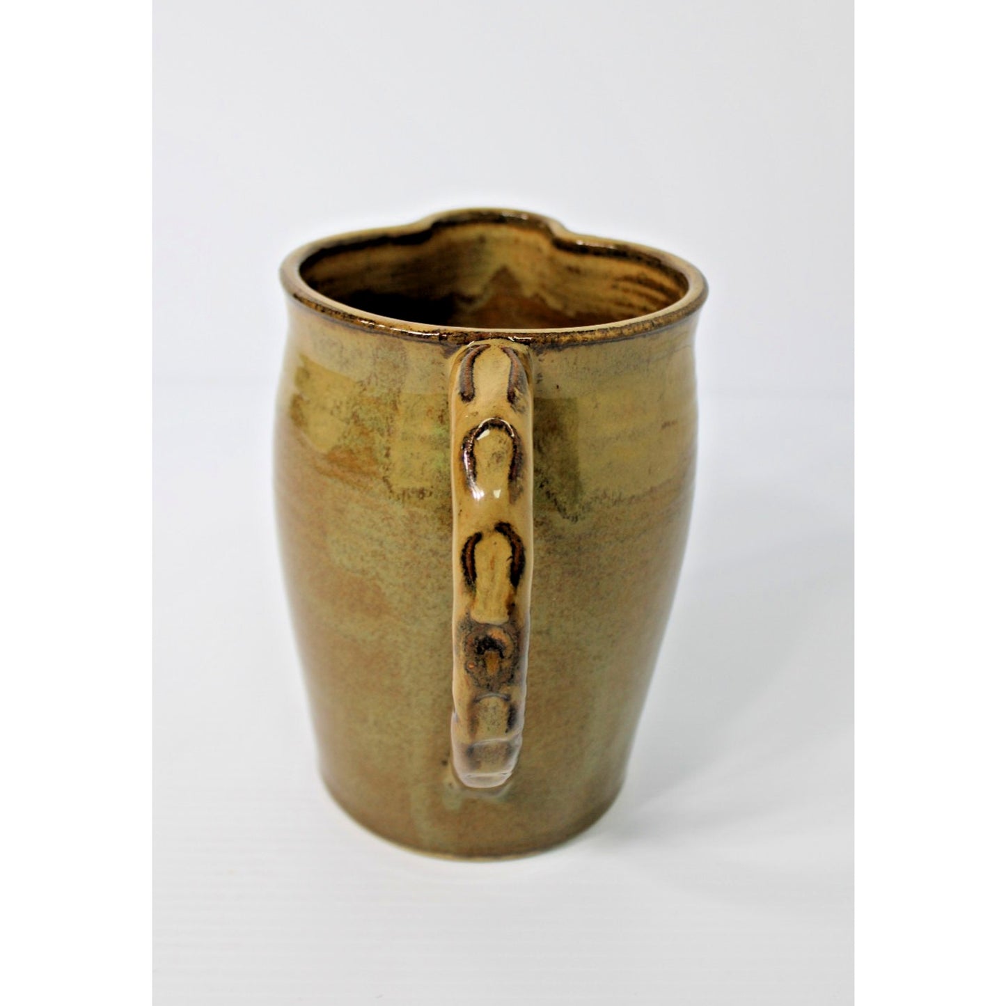 Rare Handmade Studio Pottery Pitcher- Fingerprint Pottery Pontotoc, Mississippi