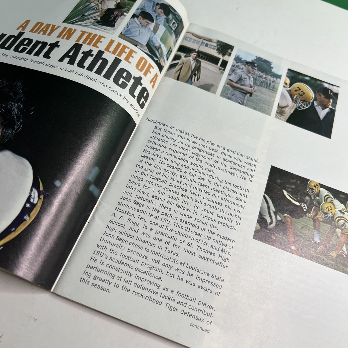 LSU vs Alabama Football Magazine Program November 1969 Issue