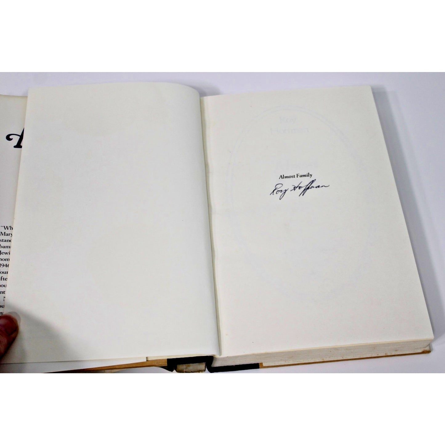 *Signed* Almost Family by Roy Hoffman, 1983 1st Edition HC/ DJ Mobile, AL Writer