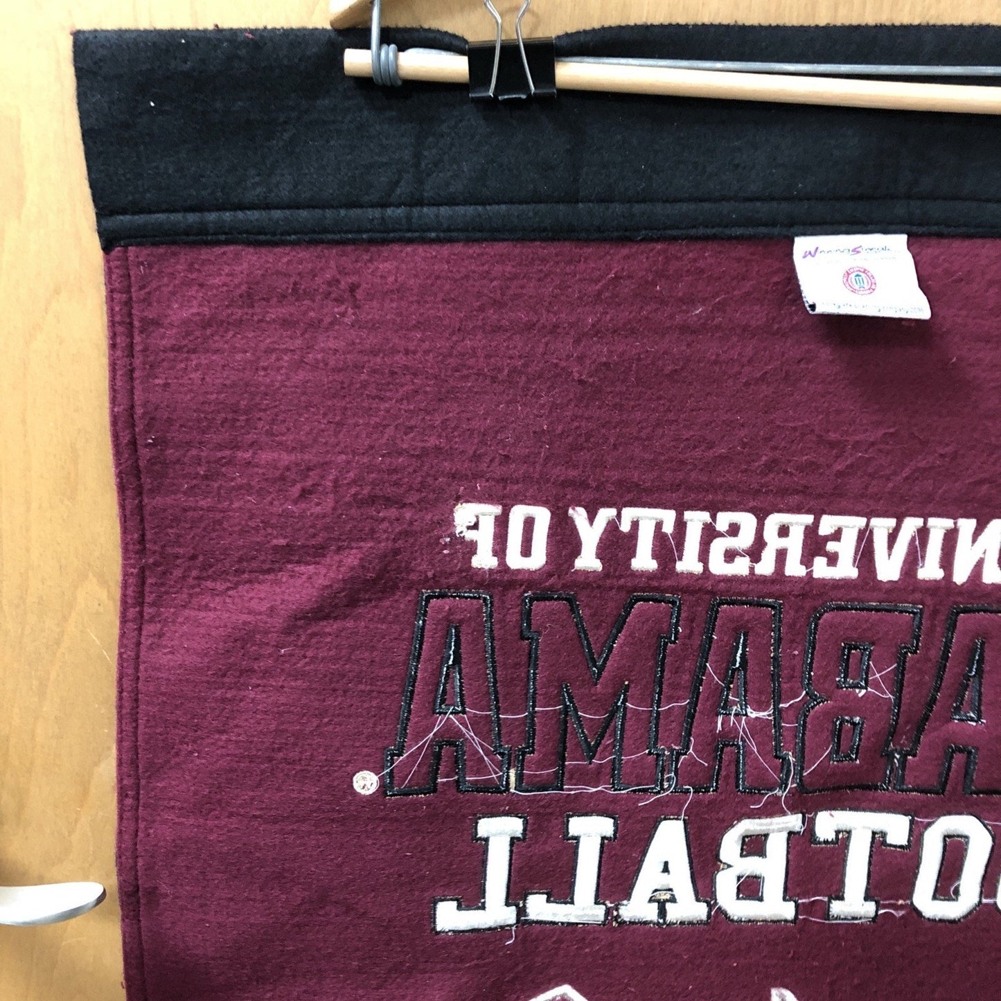 VINTAGE University Of Alabama Football National Champions Wool Banner 38”x23”