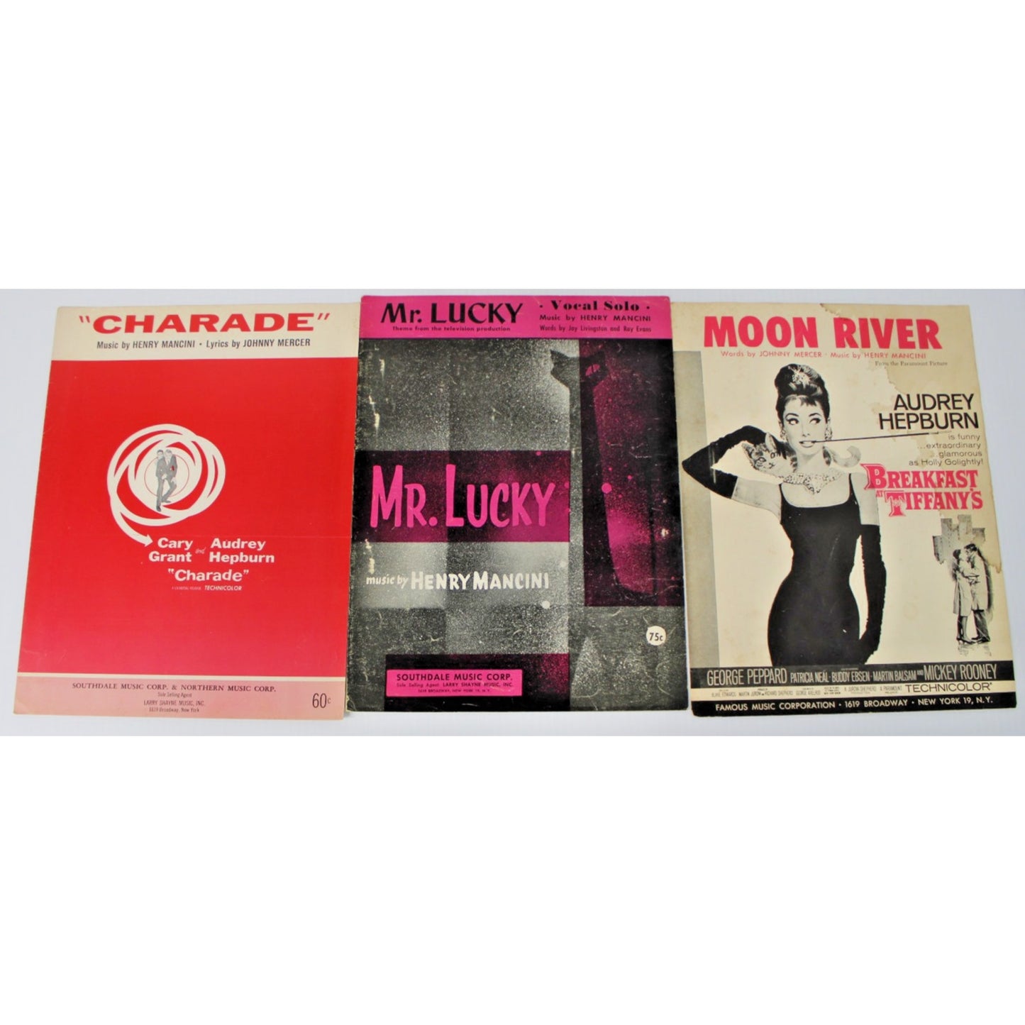 Vintage Henri Mancini Sheet Music- Moon River, Mr. Lucky, Charade