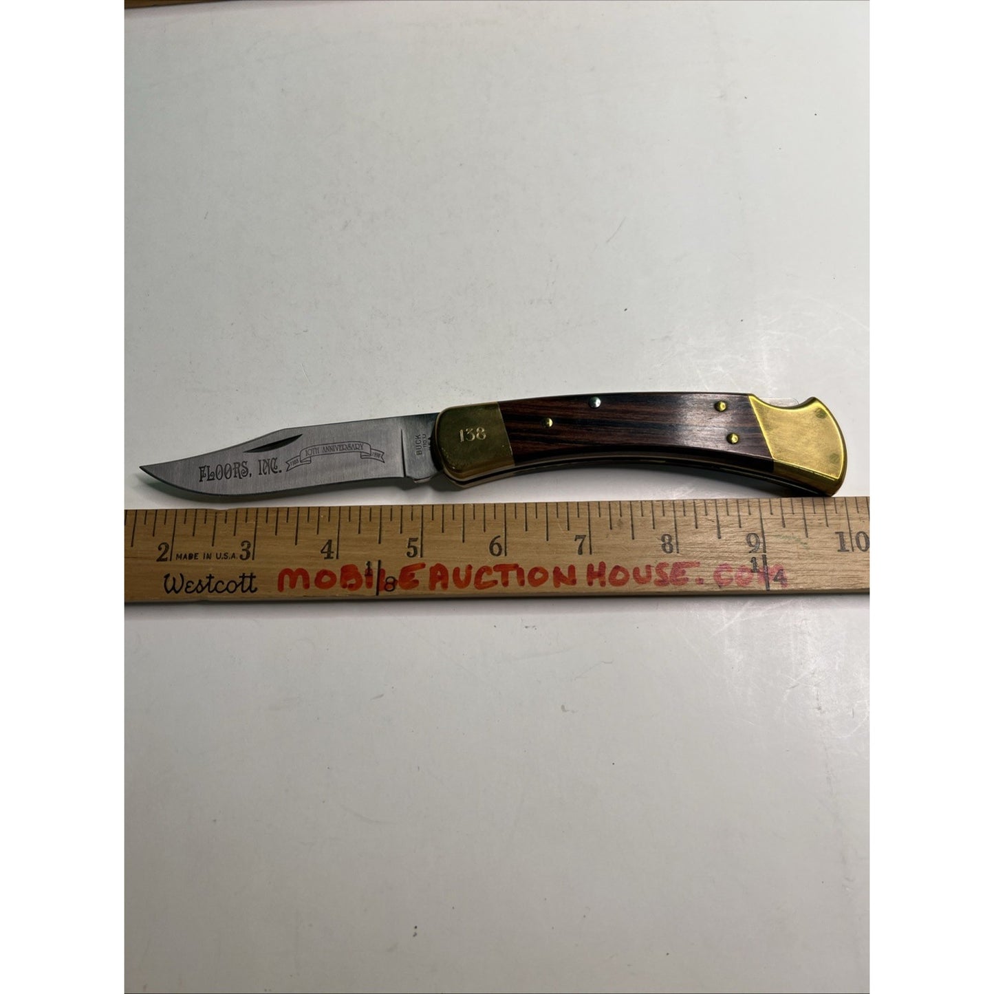 Floors Inc 10th Anniversary BUCK KNIFE Limited Edition Folding Boxed Advertising