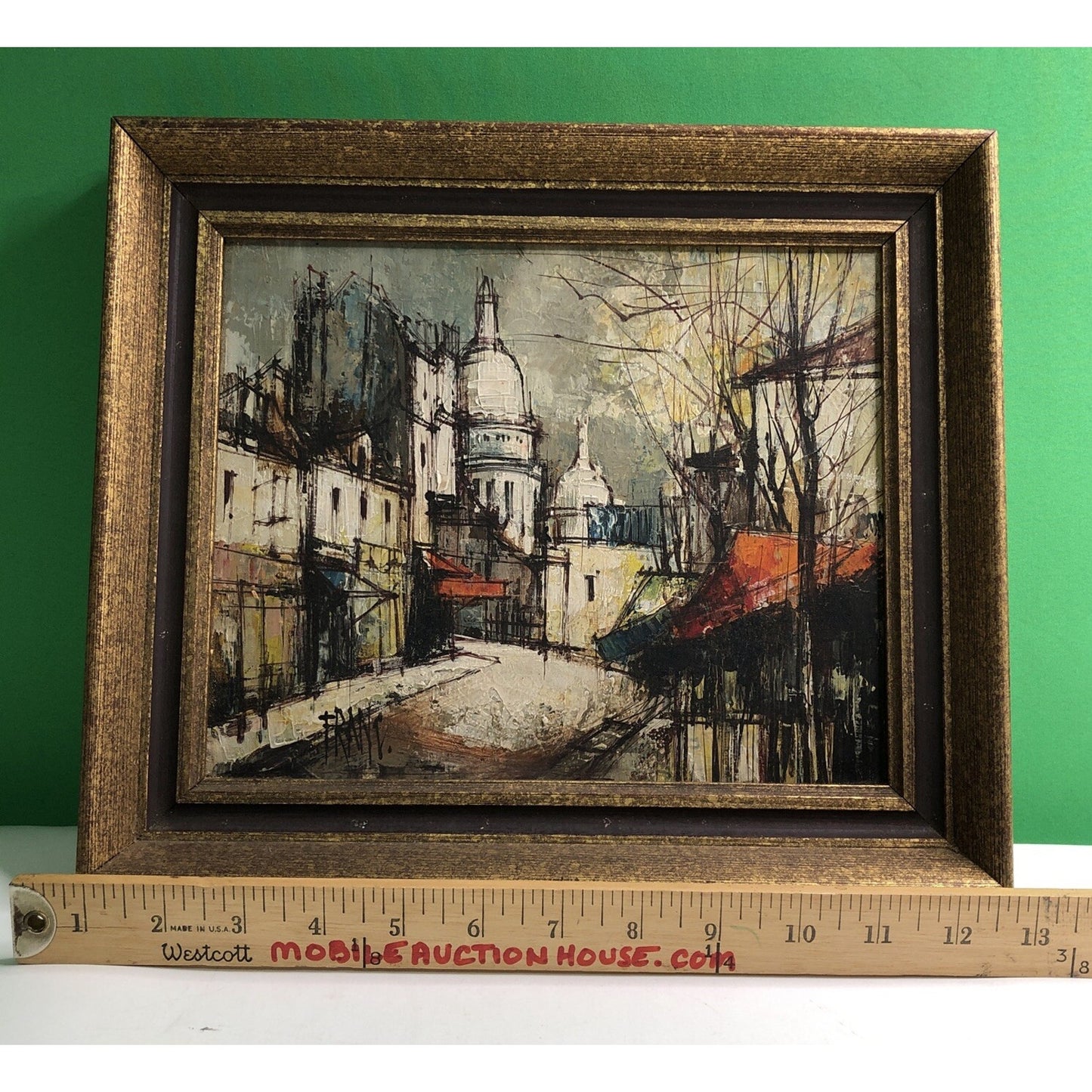 Signed FRANCOIS FRANC Oil Painting Place Du Tertre Montmartre Paris French Artis