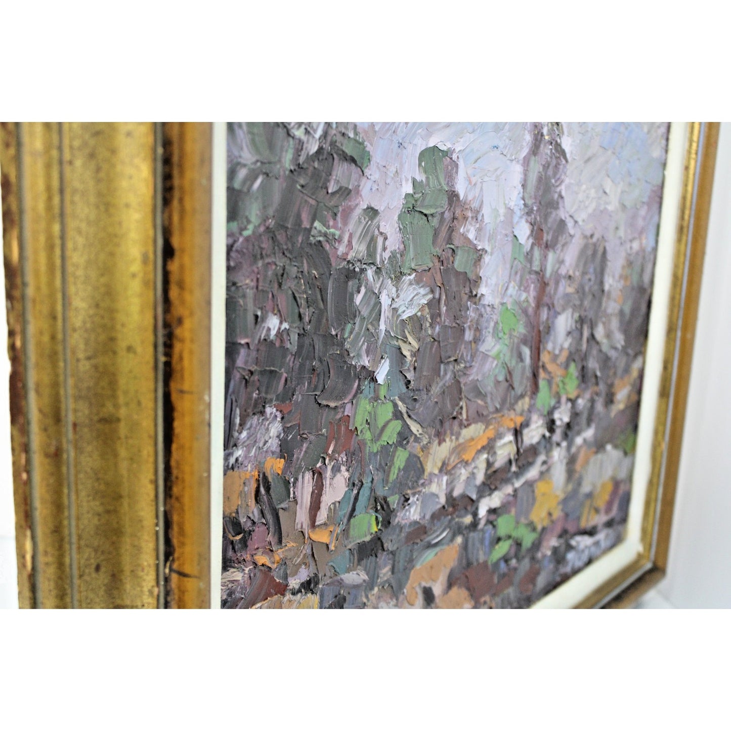 Post-Impressionist Landscape Oil Painting Heavy Impasto, Thick Texturing 26"x22"