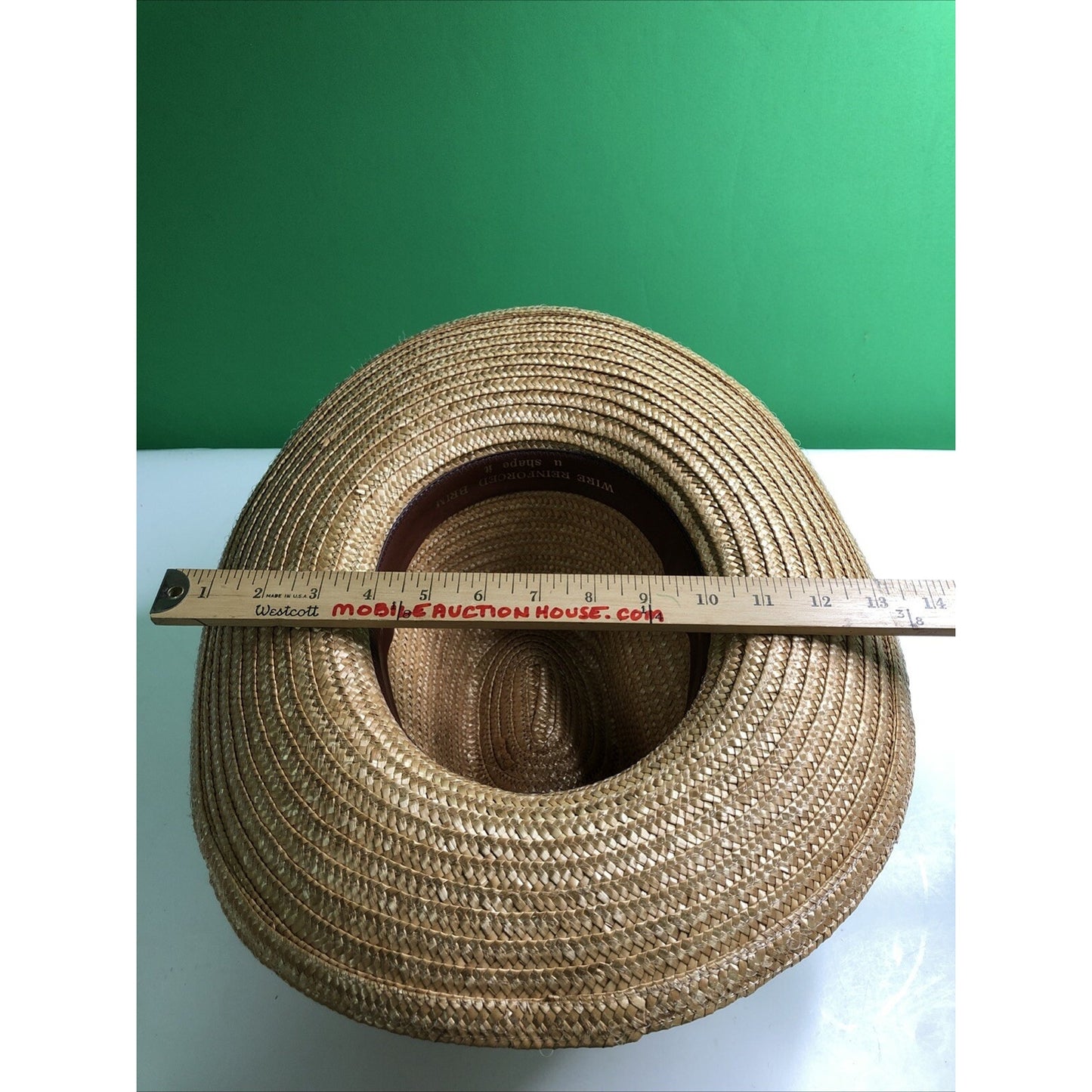 Vtg Stomper Western Style Cowboy Cowgirl Hat Straw Tan Rodeo Farm Made in Italy