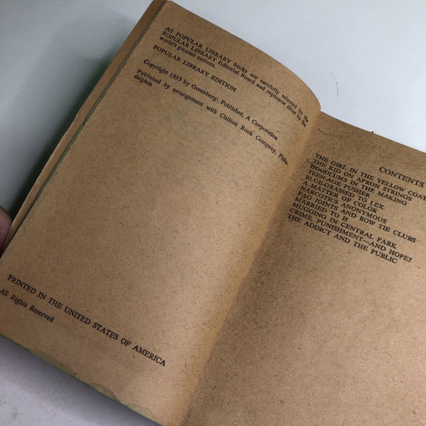 Monkey On My Back By Wenzell Brown True Experiences Of Young Drug Addicts 1953