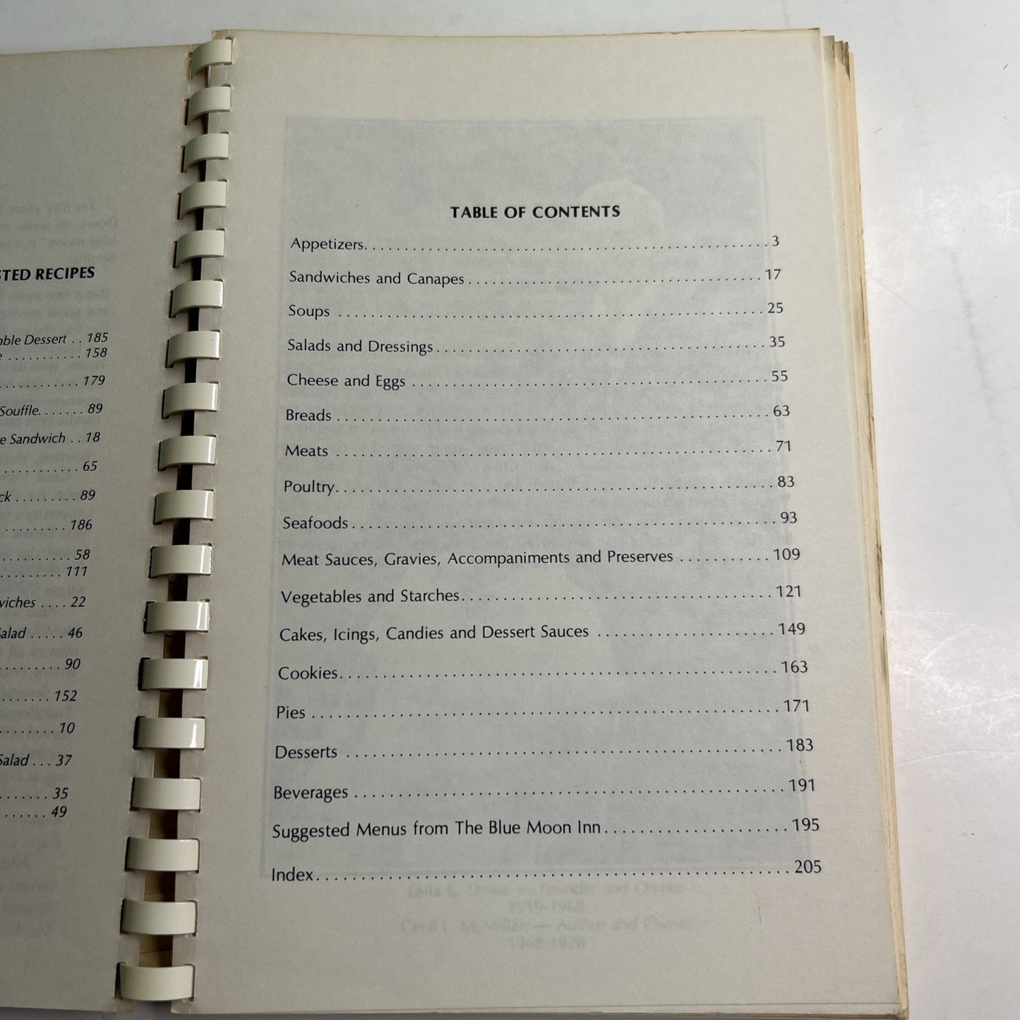 The Once in a Blue Moon Cookbook 1979 5th Printing 1982 Montgomery Alabama Inn