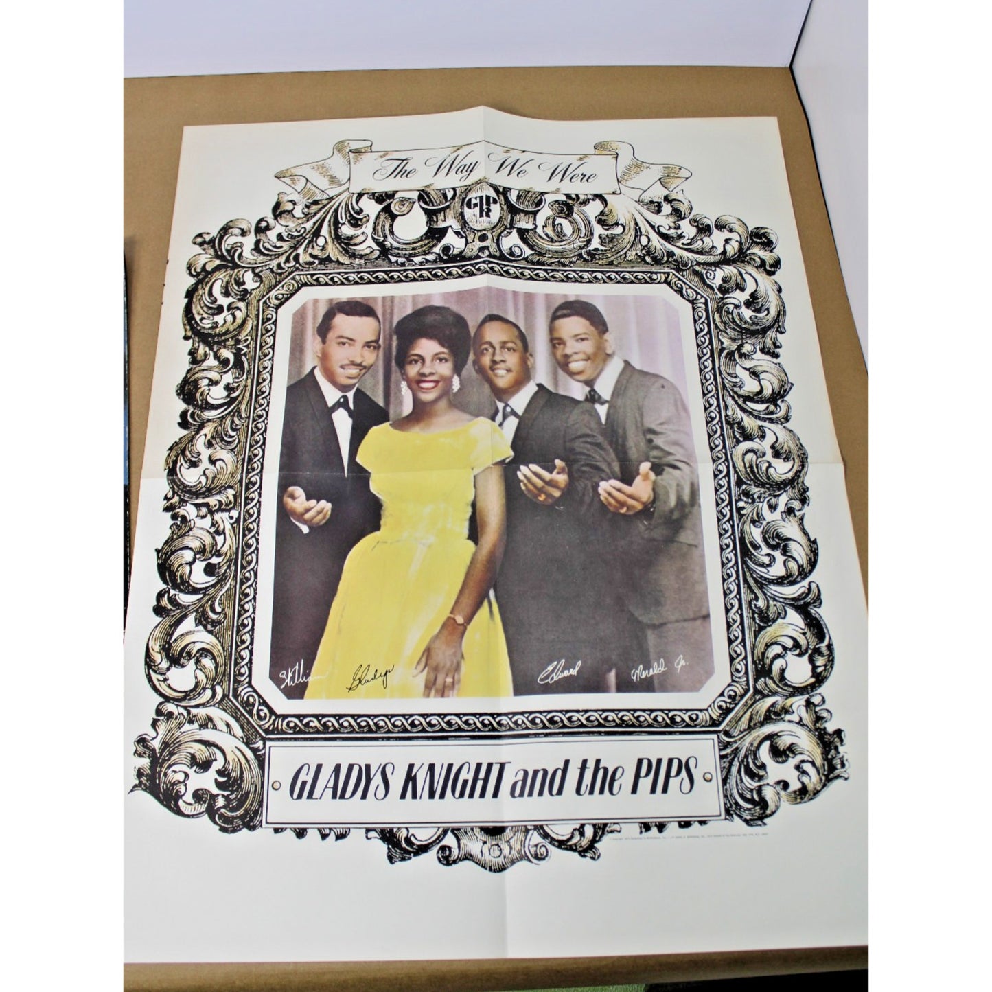 1975 Gladys Knight and the Pips- 2nd Anniversary Record Vinyl LP w/ Poster