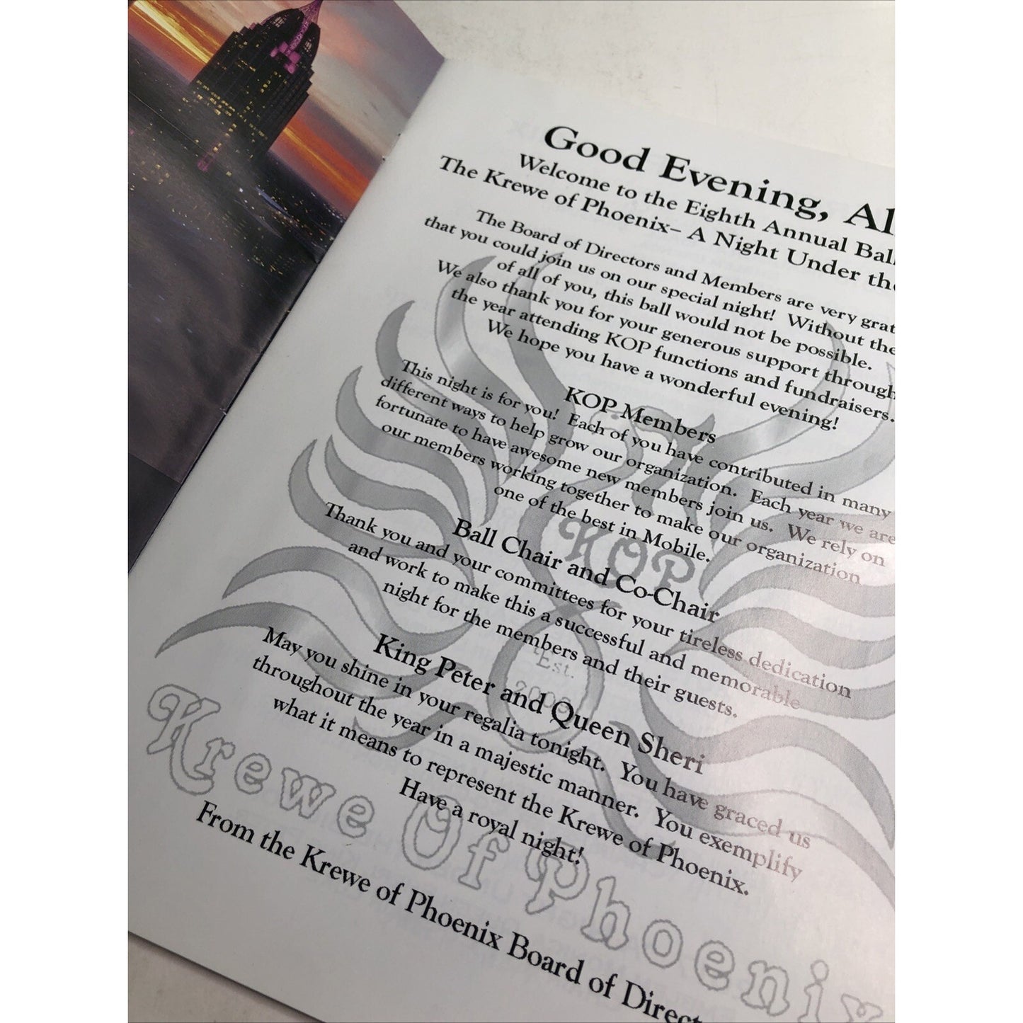 2017 Krewe Of Phoenix Mardi Gras Ball Program BIG TOP Mobile Alabama AL