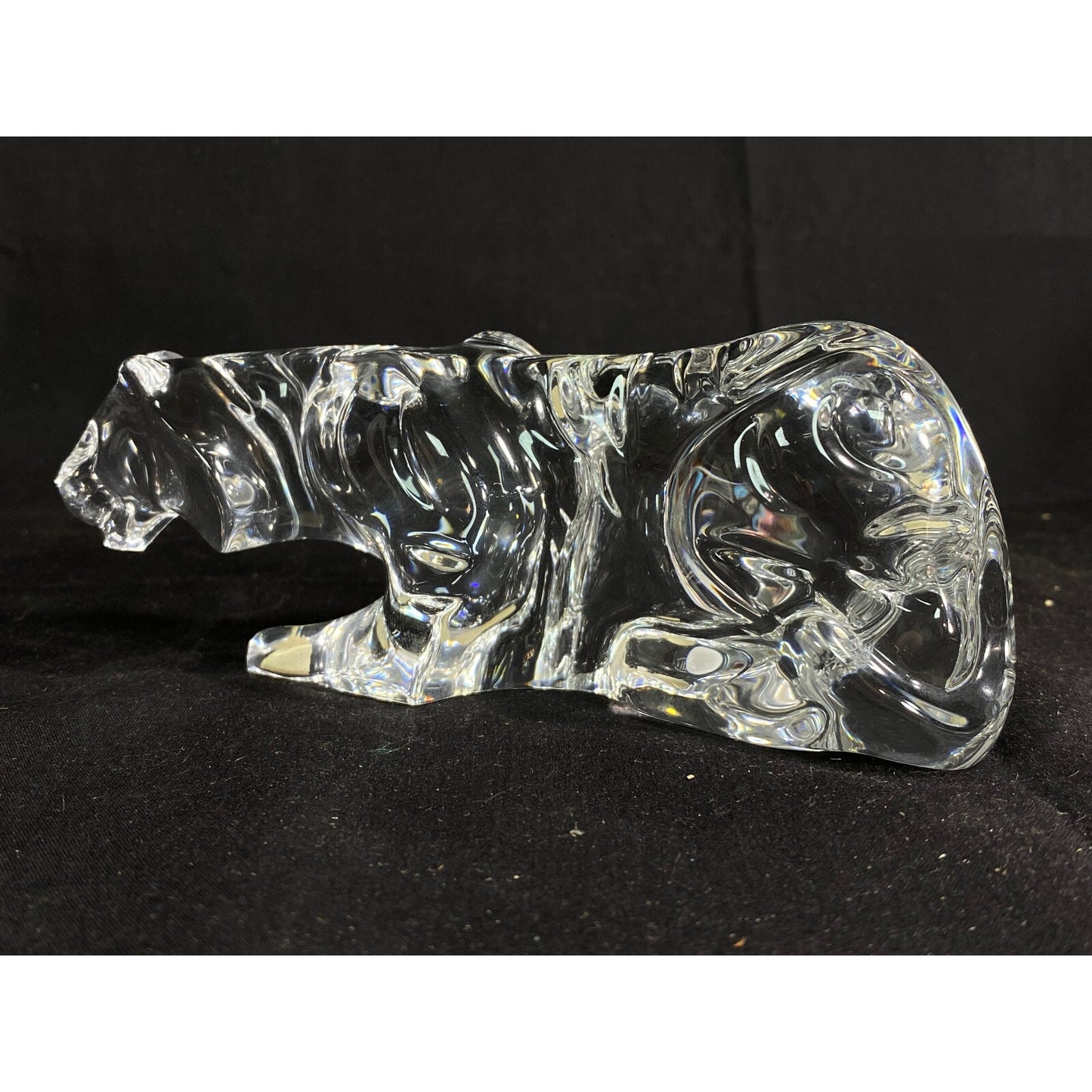 Vintage Baccarat Crystal- Stalking Panther Statue 6"L