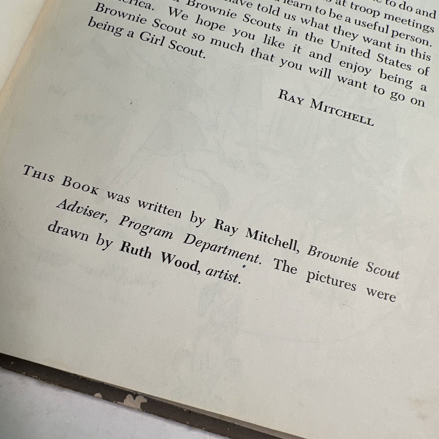 1951/1954 HC Brownie Girl Scout Handbook by Ray Mitchell Illustrated Ruth Wood