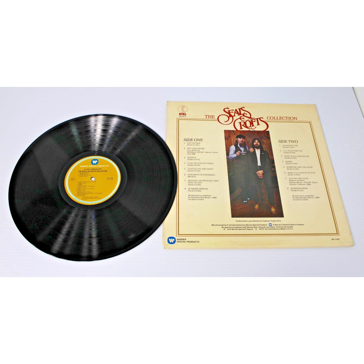 Seals & Crofts- The Collection Original Hits, 1979 K-tel 33 RPM LP Record- EX