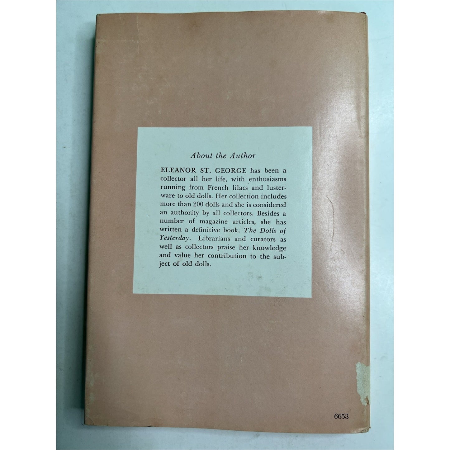 OLD DOLLS by Eleanor St. George VTG Copyright 1950 Foreword by Emma Clear HC DJ