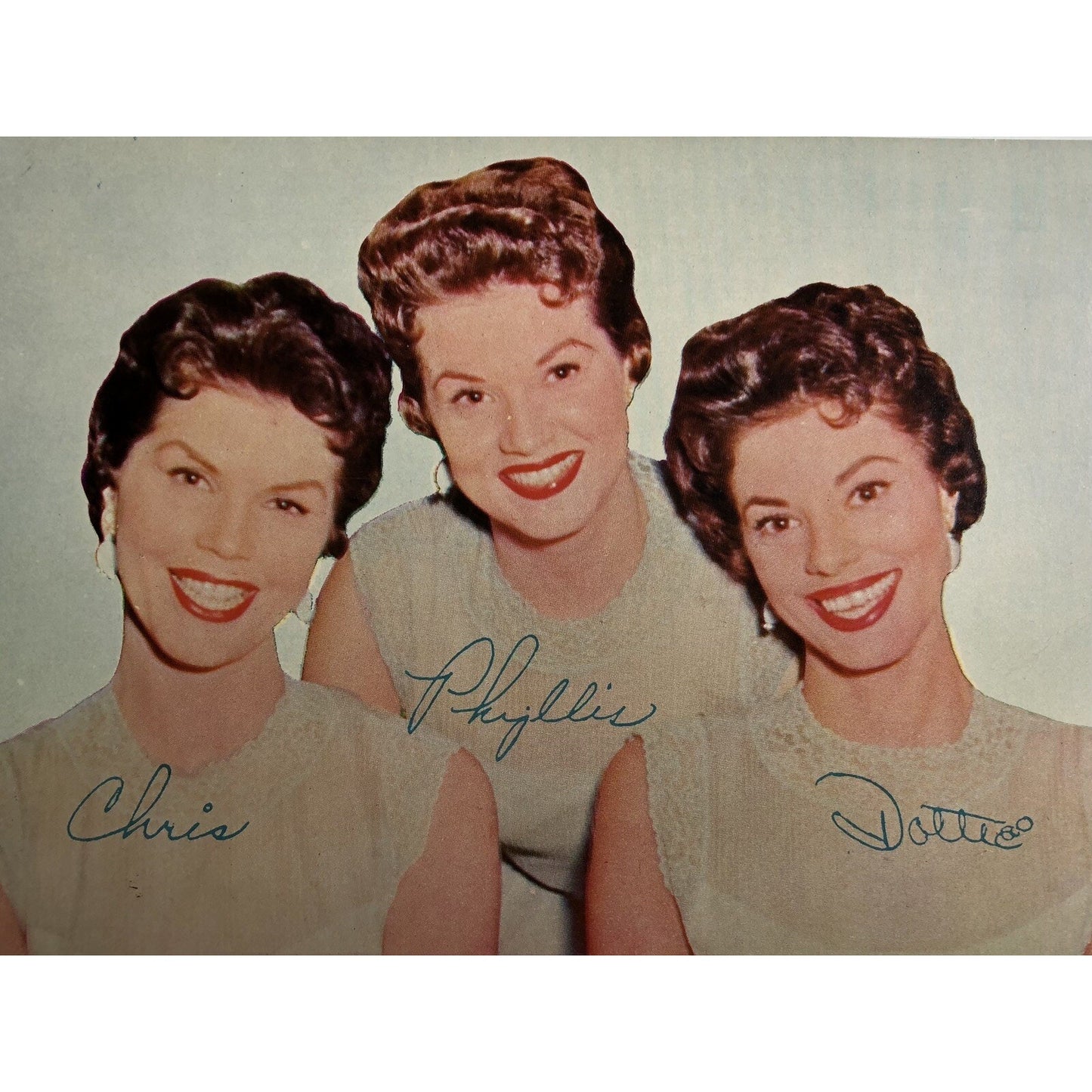 1950s McGuire Sisters Mail In Promo Print Photo CBS Coral Records Memorabilia