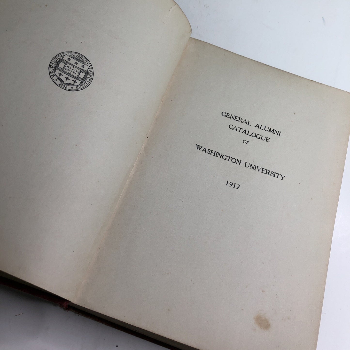 1917 Washington University General Alumni Catalogue HC