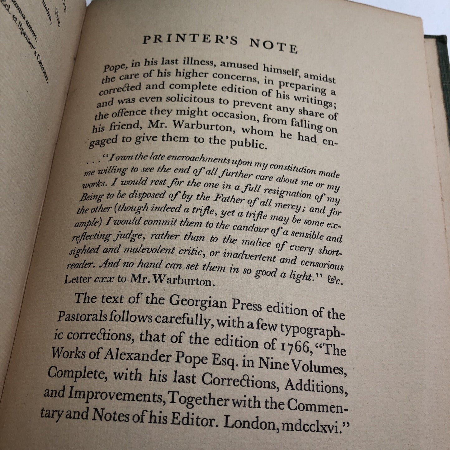 Pastorals With A Discourse On Pastoral Poetry By Alexander Pope Ltd Ed #175/235