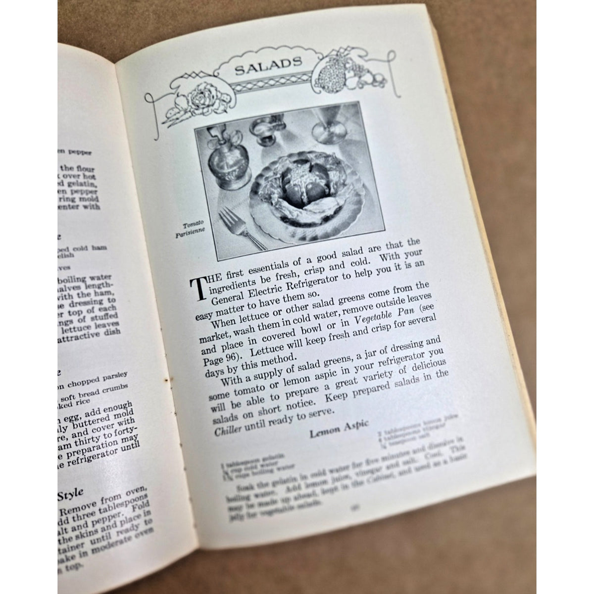 Vintage 1931 General Electric "Silent Hostess" Treasure Book Cookbook & Manual