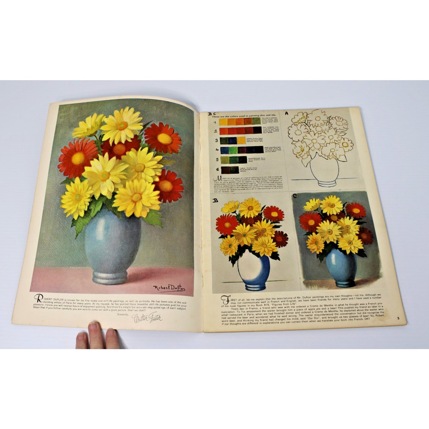 Paintings by the Famous French Artist Robert Duflos- Walter Foster #131