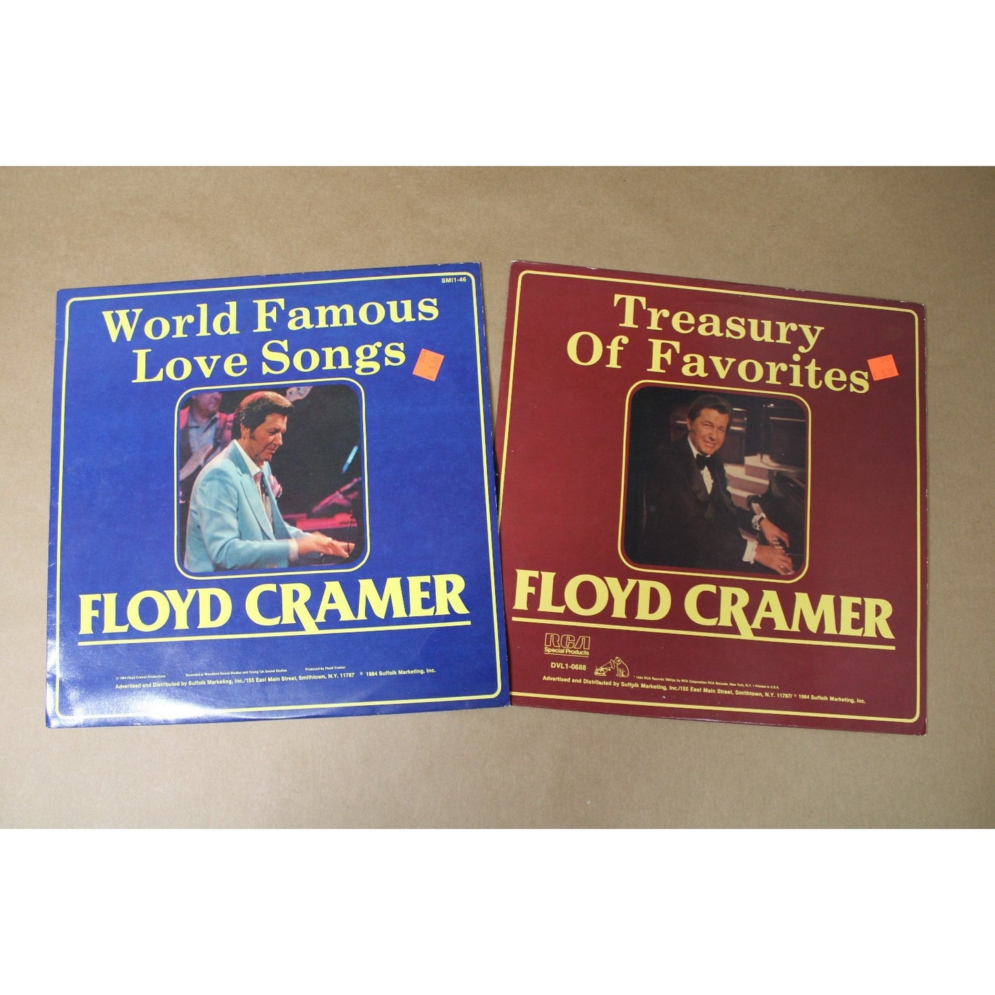 Lot of 2 Record Albums, Floyd Cramer Country Music and Rock & Roll Hall of Fame