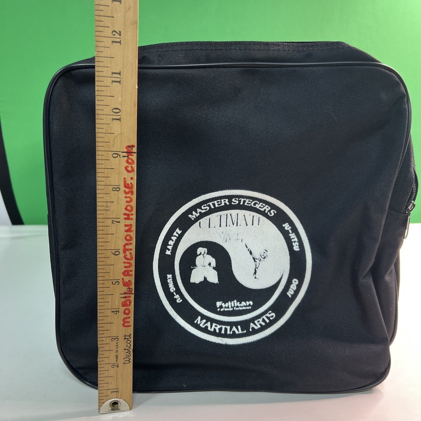 Vintage Gym Duffel Bag 23”x12”x12” Master Steger’s Martial Arts Mobile Alabama