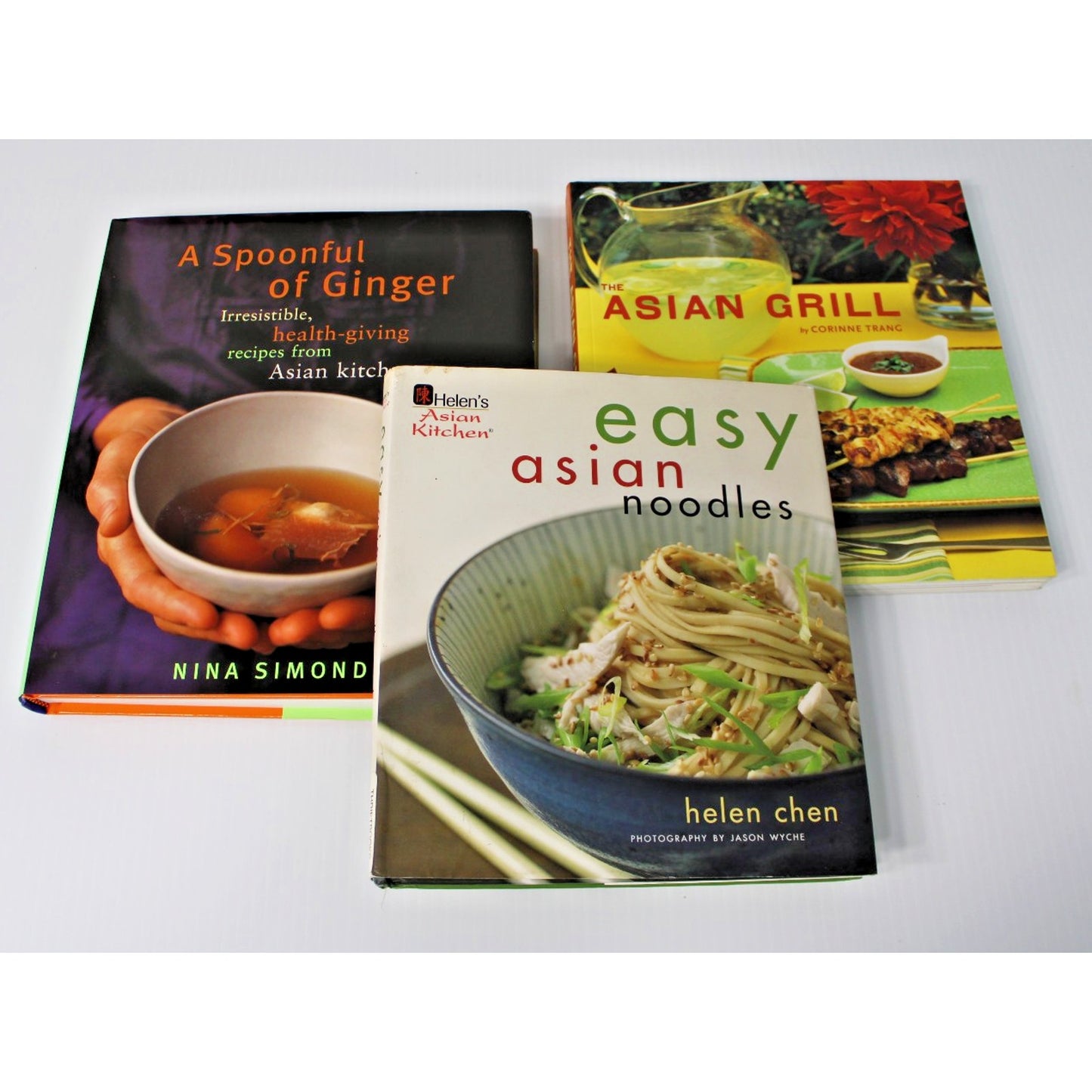 Bundle: Lot of 3 Asian Cooking Cookbooks, Healthy Recipes, Traditional Meals