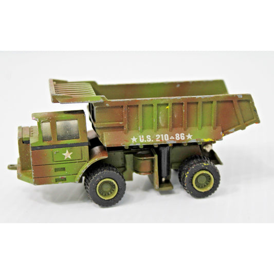 Vintage Rare 4.5” ERTL CO. Metal Military Payhauler Dump Truck Toy US 210-86