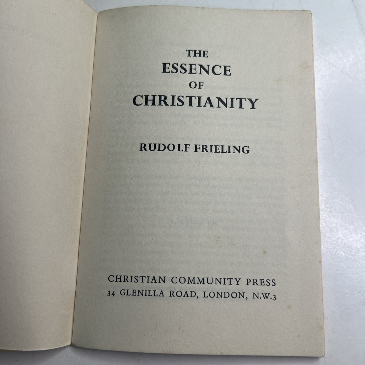 1971 Booklet The Essence Of Christianity By Dr. Rudolf Frieling