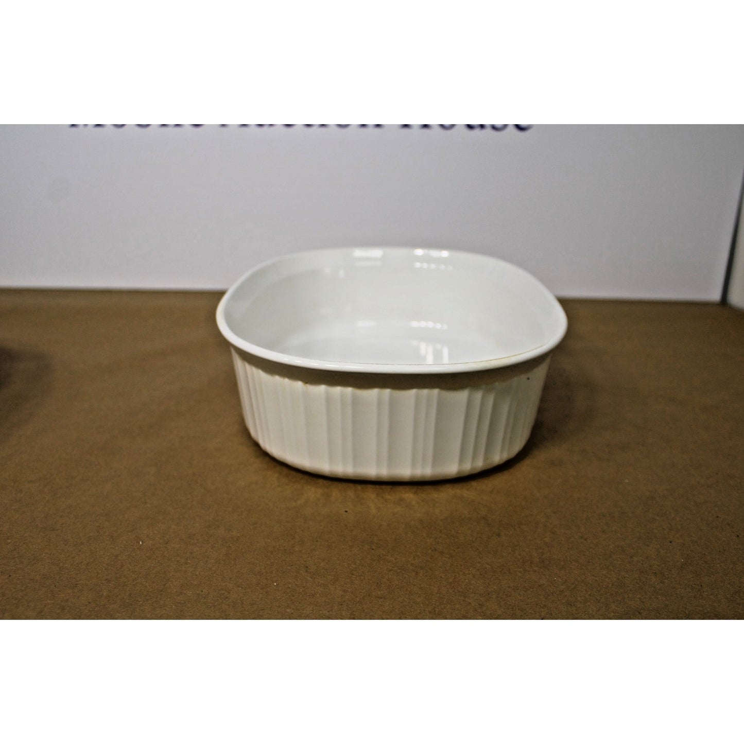 Corning French White 2.5 Quart Oval Covered Casserole No Lid, 11" x 8.5" x 3"
