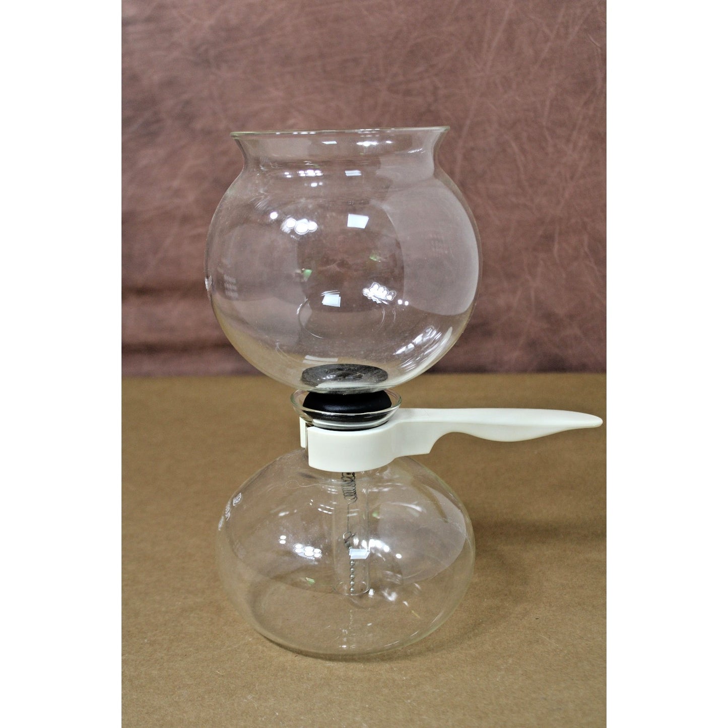 Vintage Bodum Siphon Vacuum Coffee Maker 6 to 8 Cups Switzerland White Handle