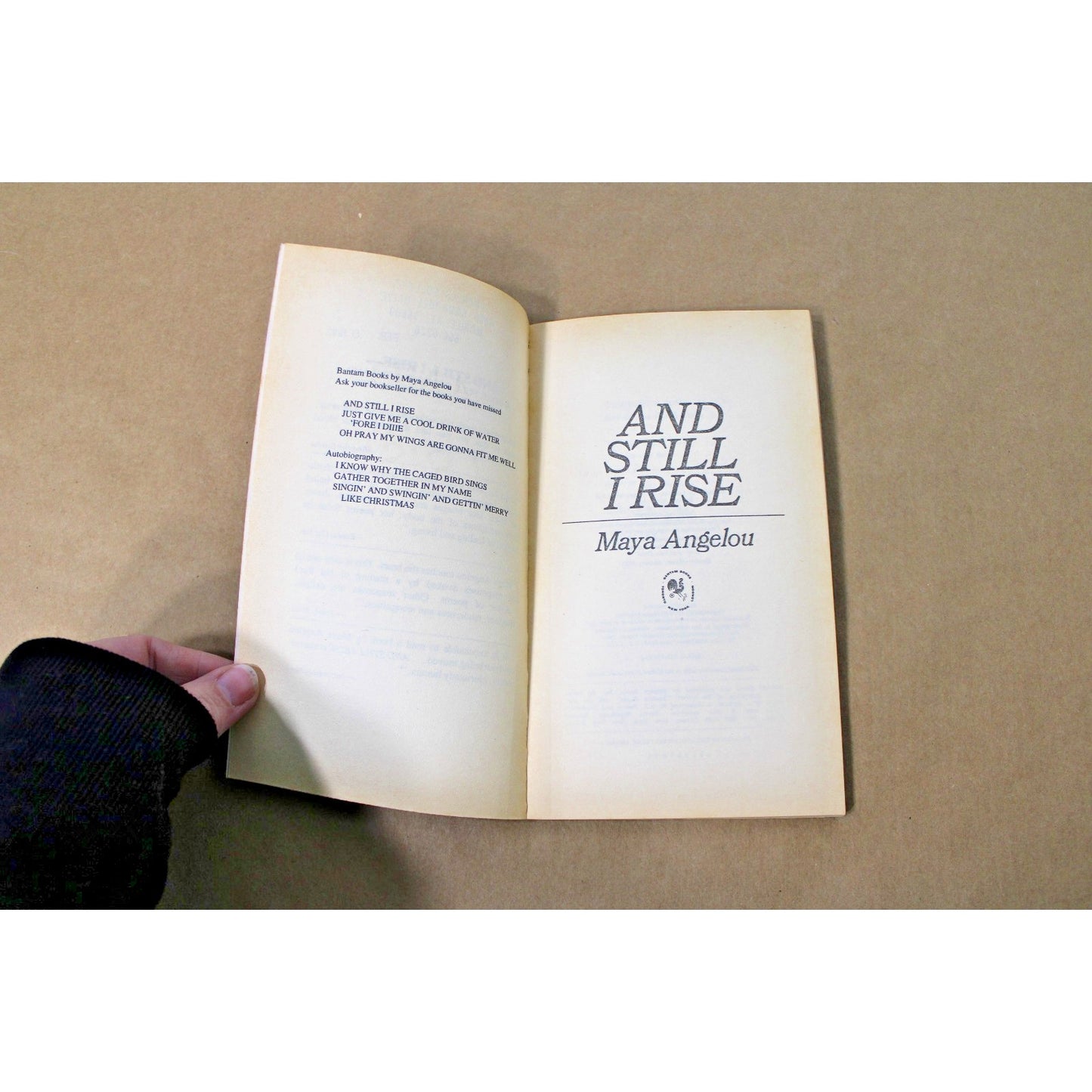 And Still I Rise by Maya Angelou, Bantam Books 1980 5th Printing