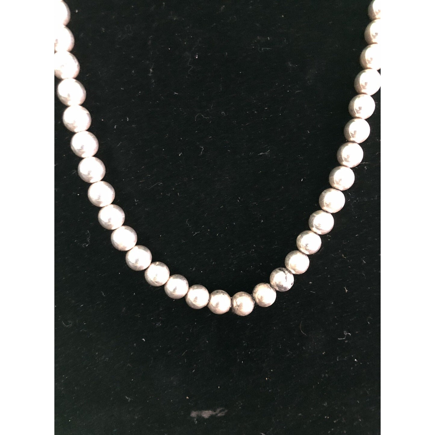 30” Sterling Silver Rope Chain & Beads Necklace 22grams