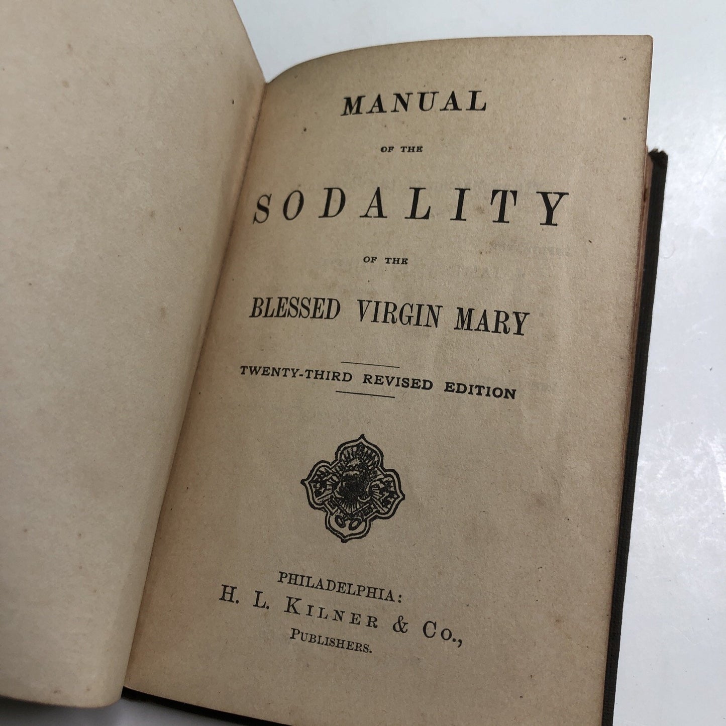 1908 Manual Of The Sodality Of The Blessed Virgin Mary 23rd Edition HC