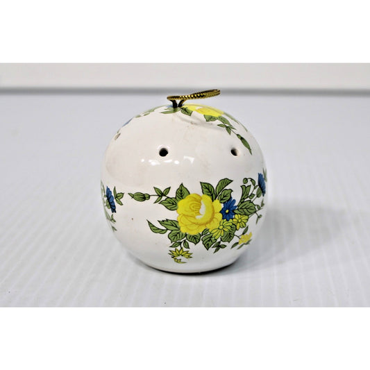 Vintage NOS New Old Stock Ceramic Pomander Potpourri 2.5" Floral Home Scent Ball