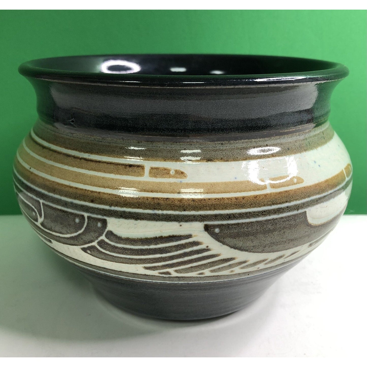 1988 CHARLES SMITH Art Pottery Vase Planter African American- Mobile, Alabama