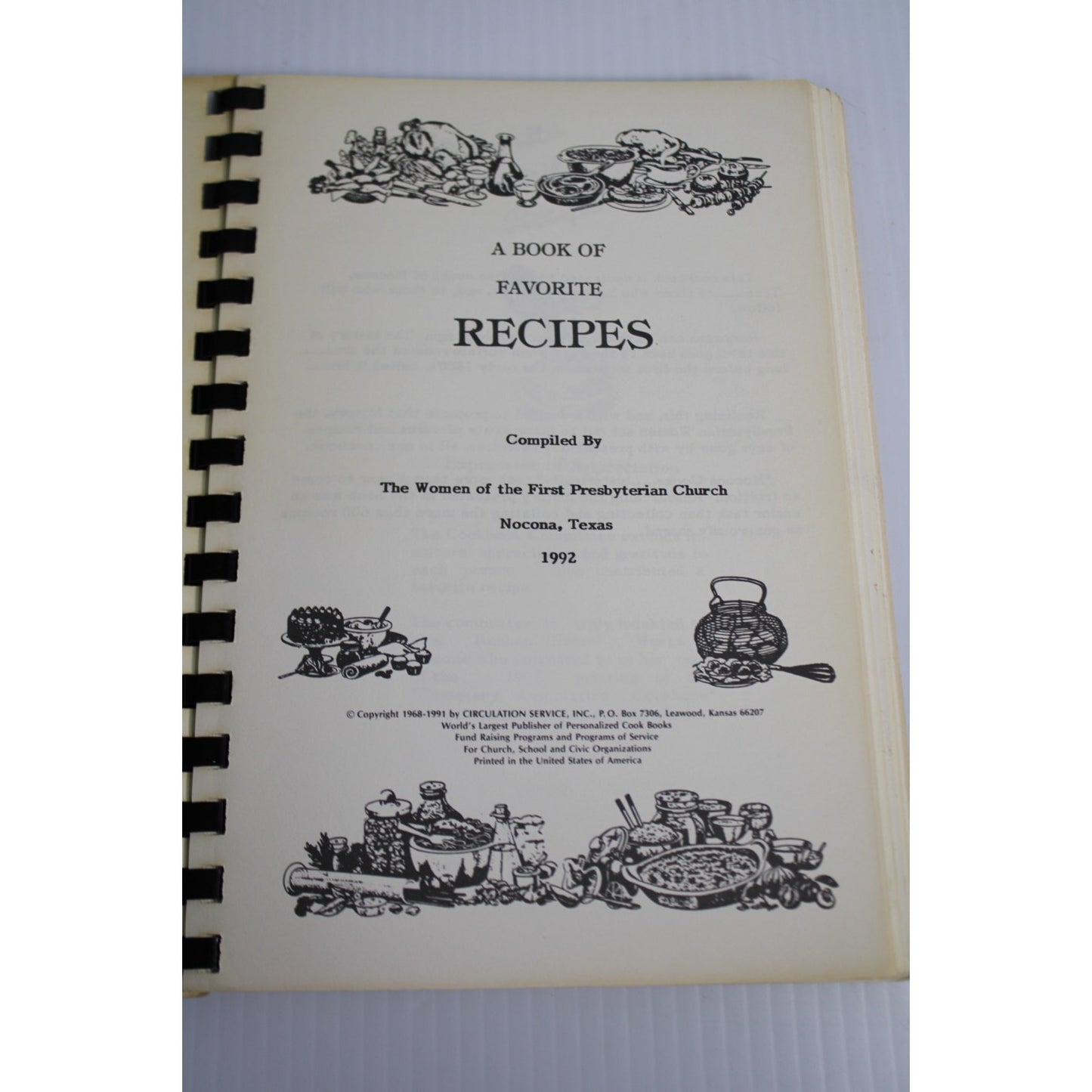 Vintage 1992 Nocona Texas Cookbook- Women of First Presbyterian Church