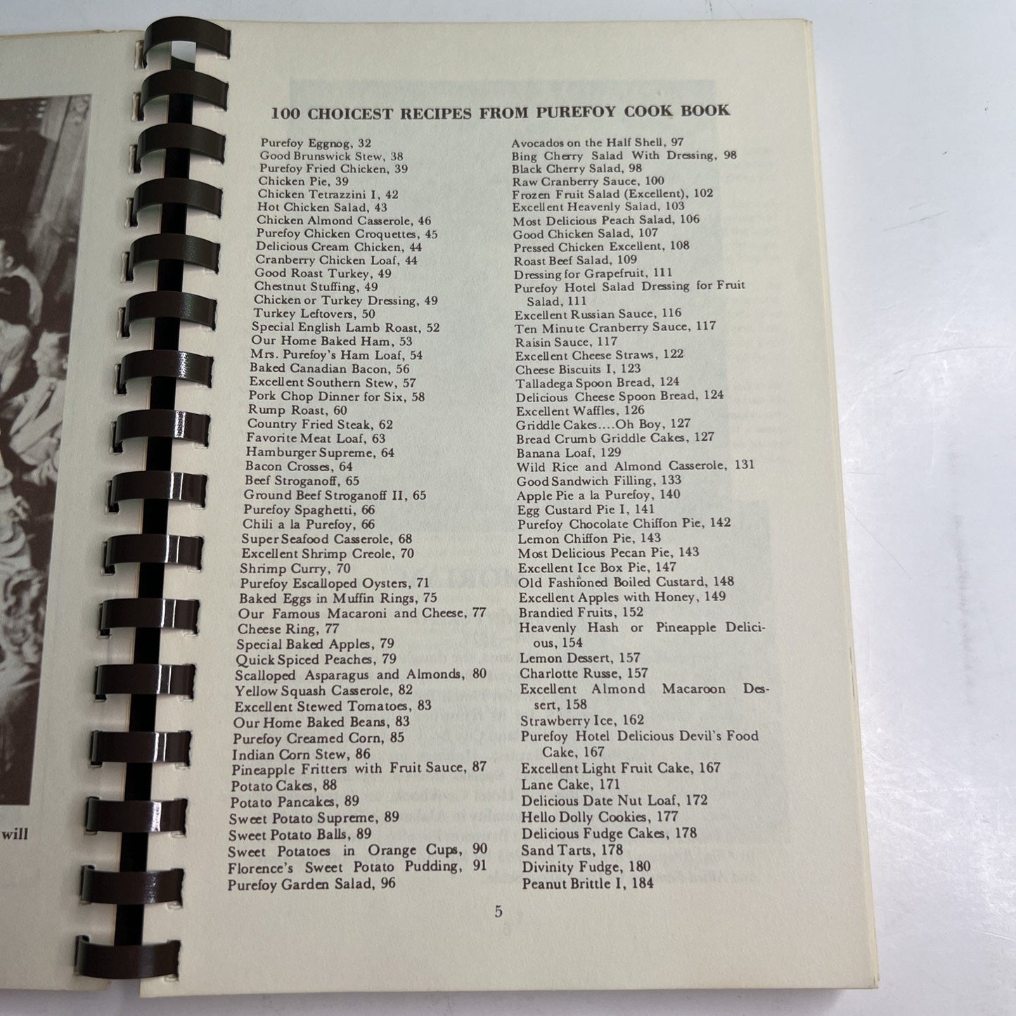 Purefoy Hotel Cook Book Talladega, Alabama Real Southern Cooking Recipes