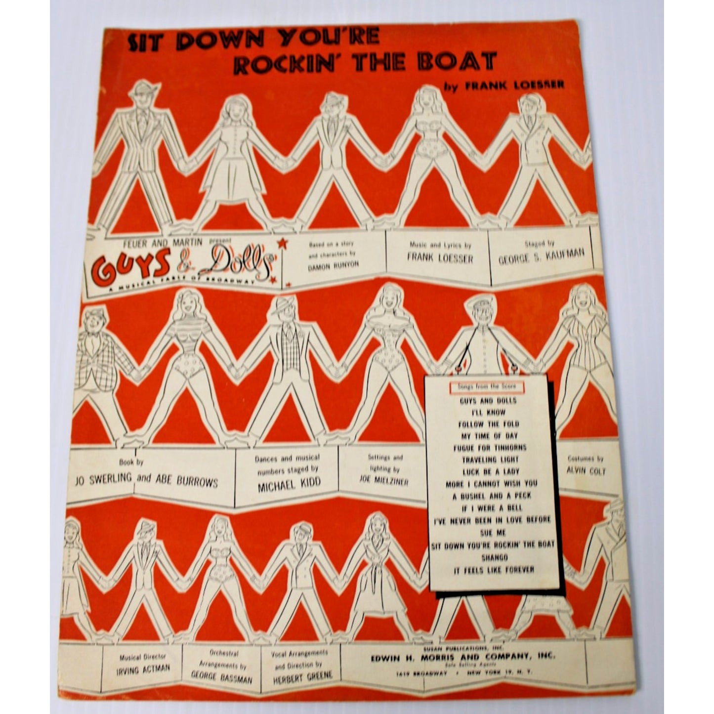 1950 Broadway Musical "Guys & Dolls" Sheet Music- 3 pieces by Frank Loesser