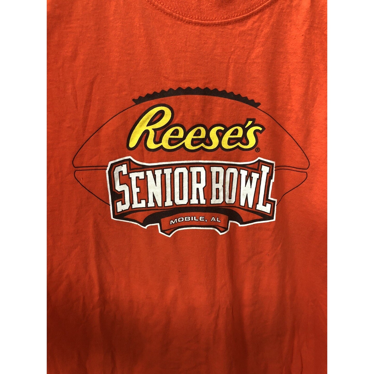 Player Signed Reese’s Senior Bowl Tshirt XL Two Signatures Shirt Mobile Alabama