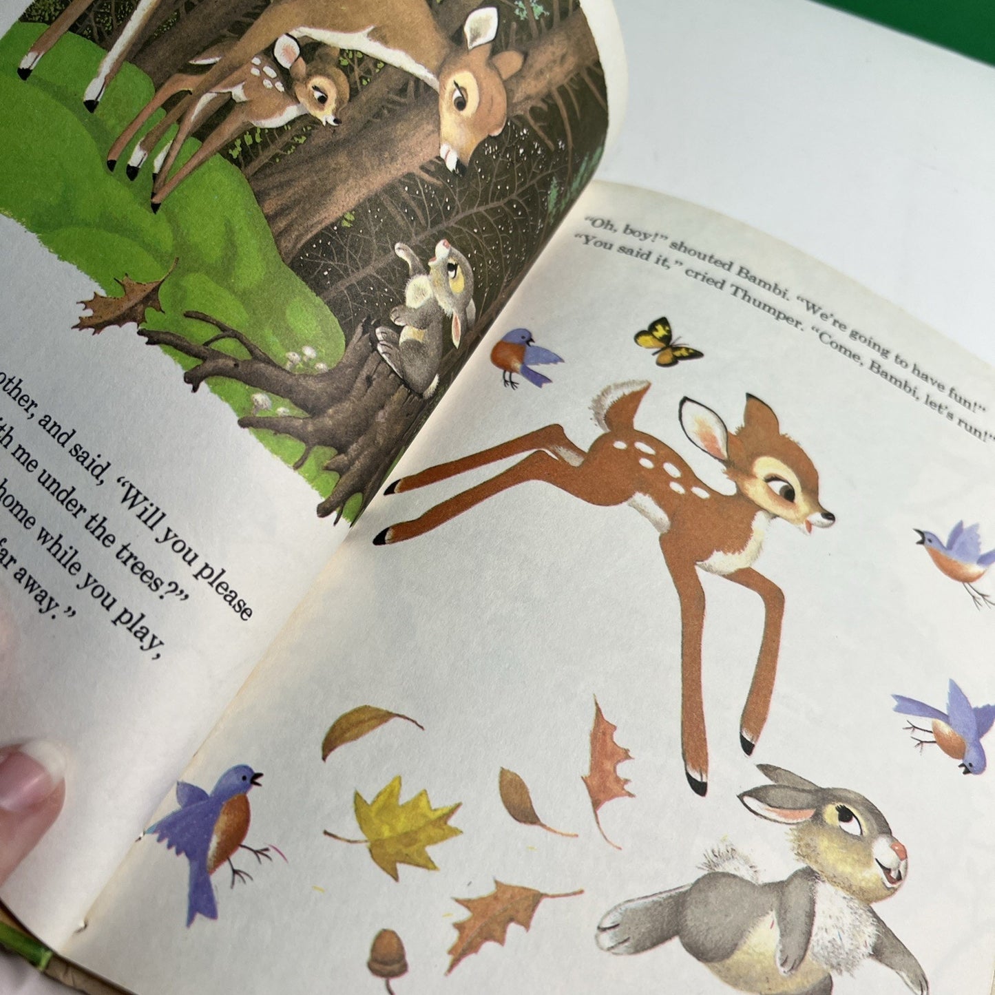 Vintage 1972 Walt Disney's Wonderful World of Reading, Bambi Gets Lost Book.