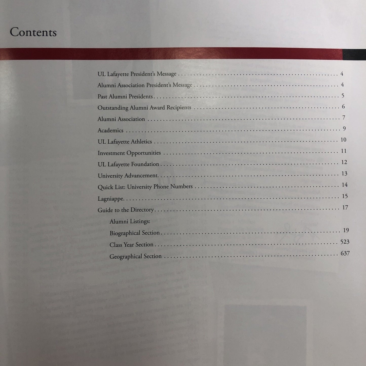 2010 University Of Louisiana Lafayette Alumni Directory HC