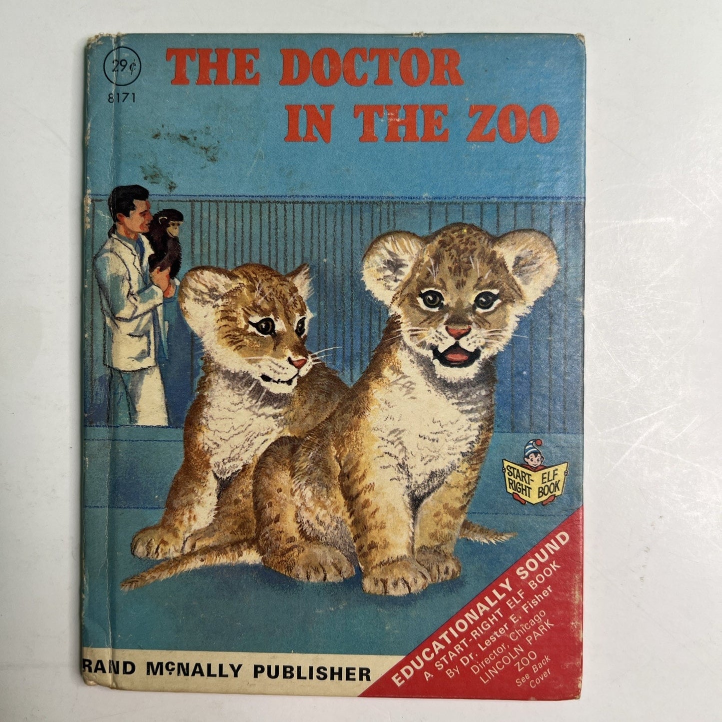 Rand McNally Junior Elf Book Start Right The Doctor in the Zoo 1971 Vintage