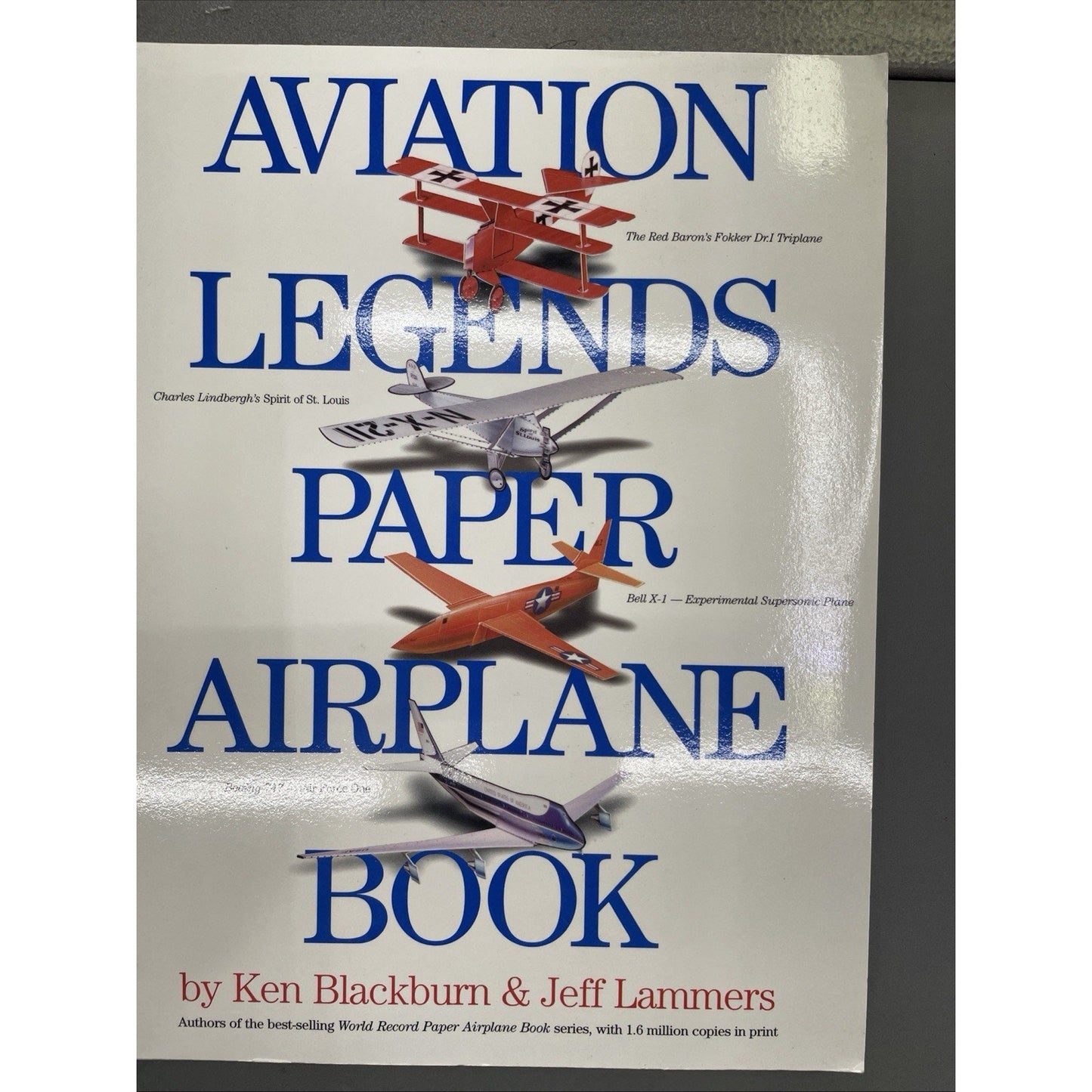 Aviation Legends Paper Airplane Book by BLACKBURN & LAMMERS 2001 PB