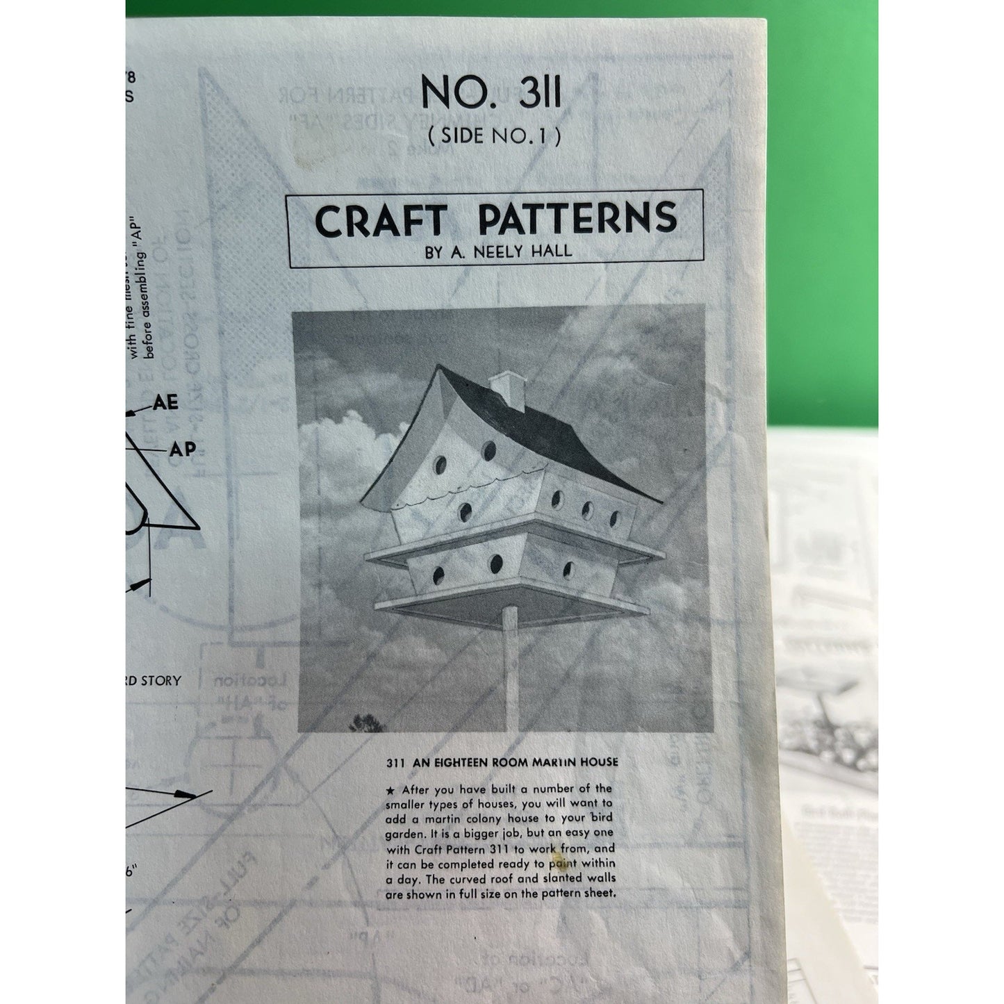 Lot Of 9 Bird House Plans Full Size Craft Patterns Instructions Project List