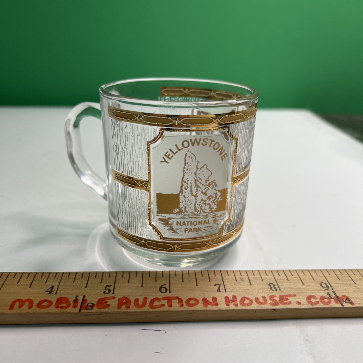 Vintage CULVER Yellowstone National Park Mug Cup Luminarc Brand Glass