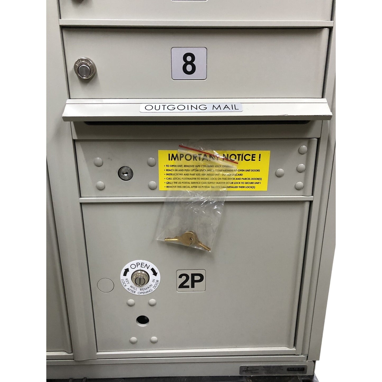 Copied - Salsbury Industries Mailbox 8 Slots Private Access Outgoing With Stand